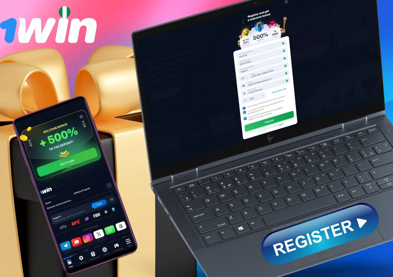 Registration at 1Win Nigeria Casino