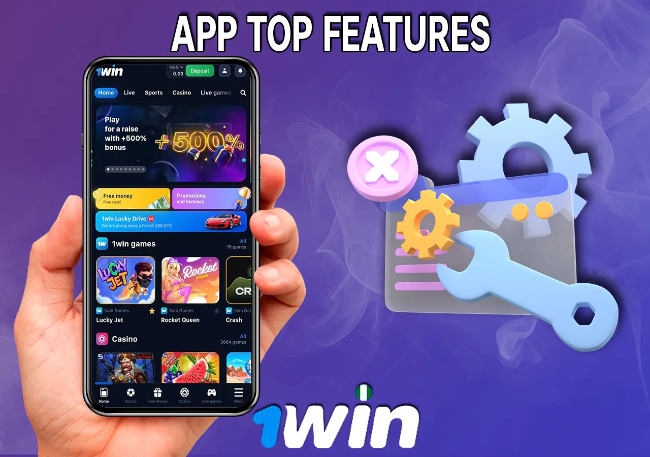 Key features of the casino mobile app