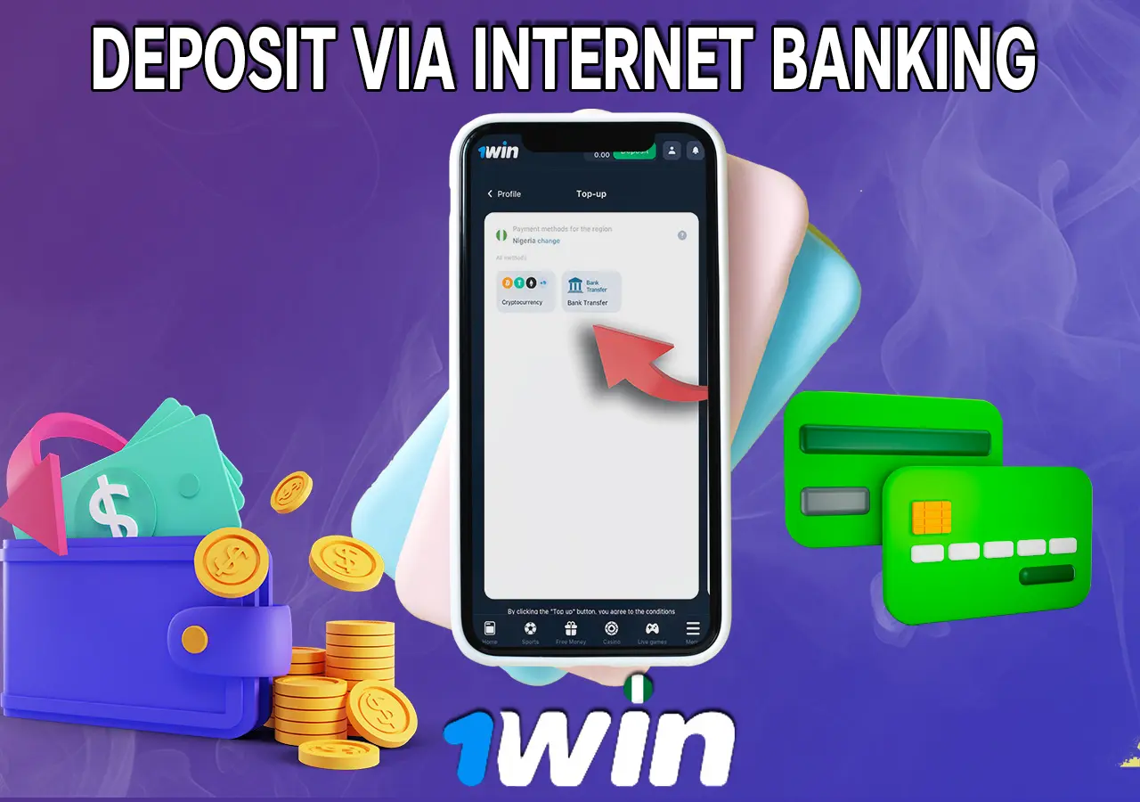 Replenishment of your account using internet banking